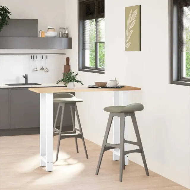 vidaXL Bartafelpoten 2 st 50x(100-101) cm staal wit