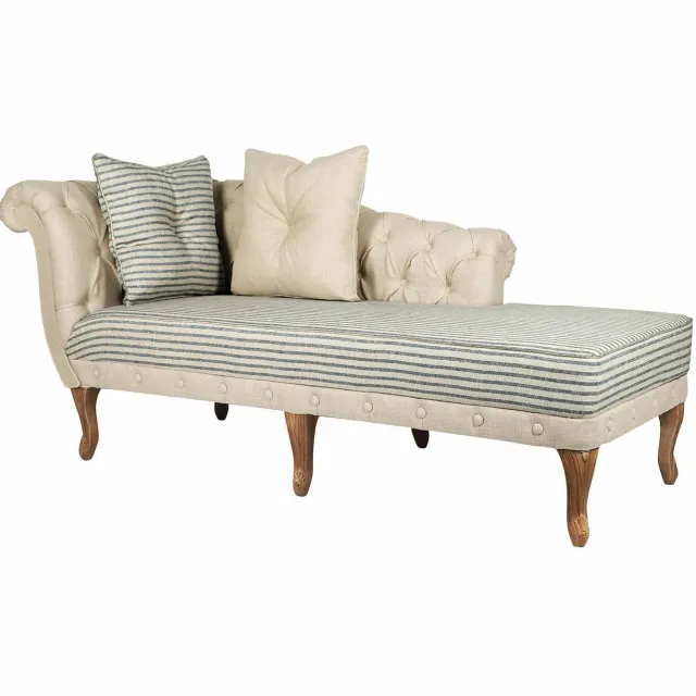 Loberon Chaise longue Viviani beige/grijs