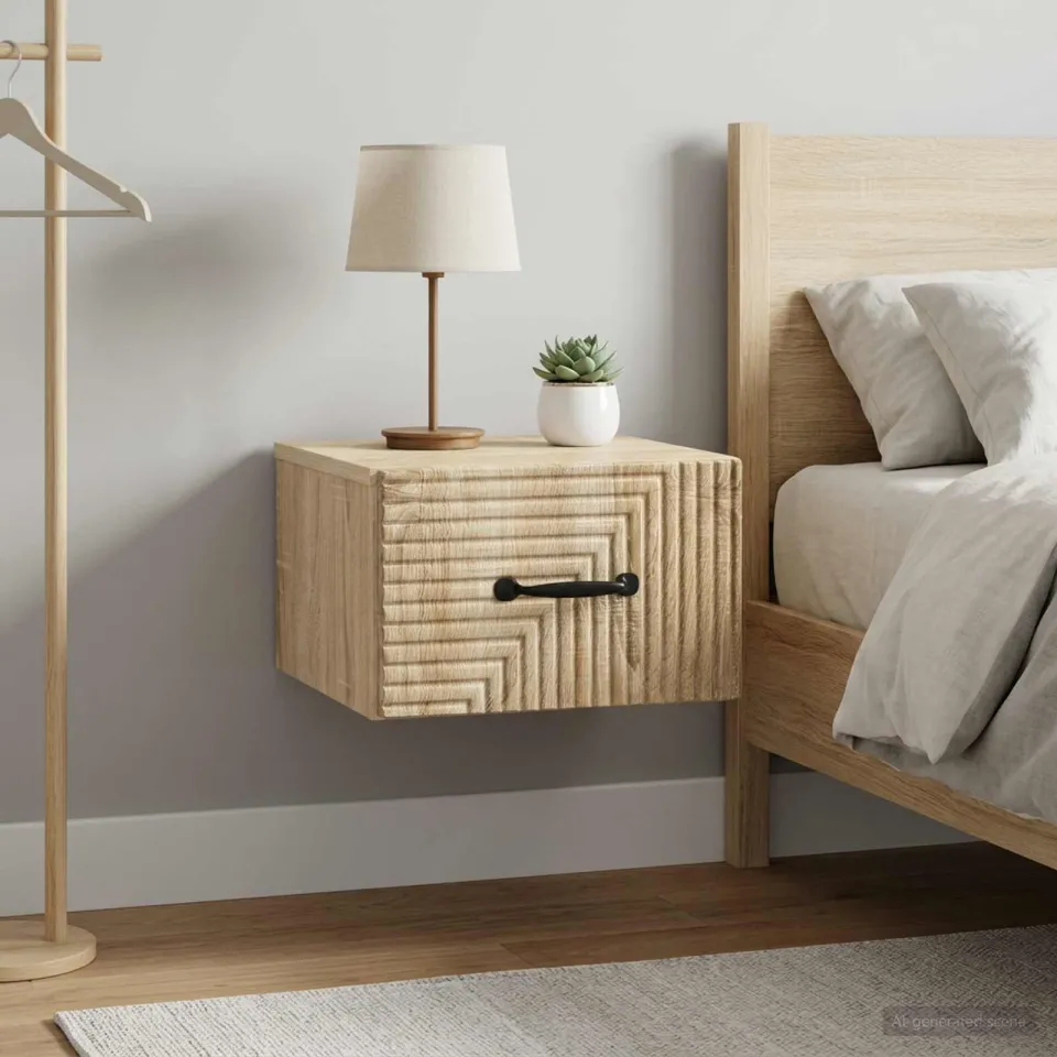 vidaXL Wandbeugel Bedkast 2 st Sonoma Eiken 34,5 x 33 x 20 cm, foto 4