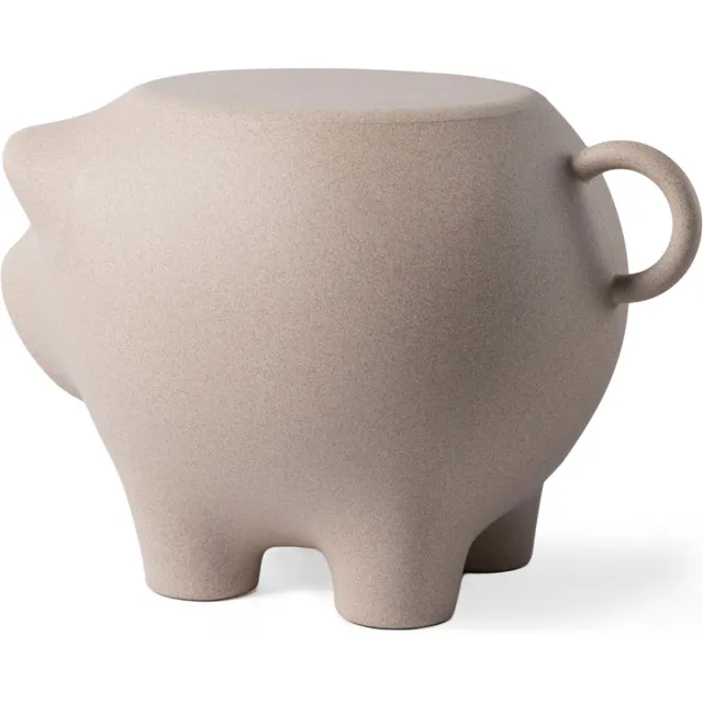 Bijzetvarken Zand / Sidepig Sand - Design Bijzettafel - mixed materiaal - Werkwaardig.
