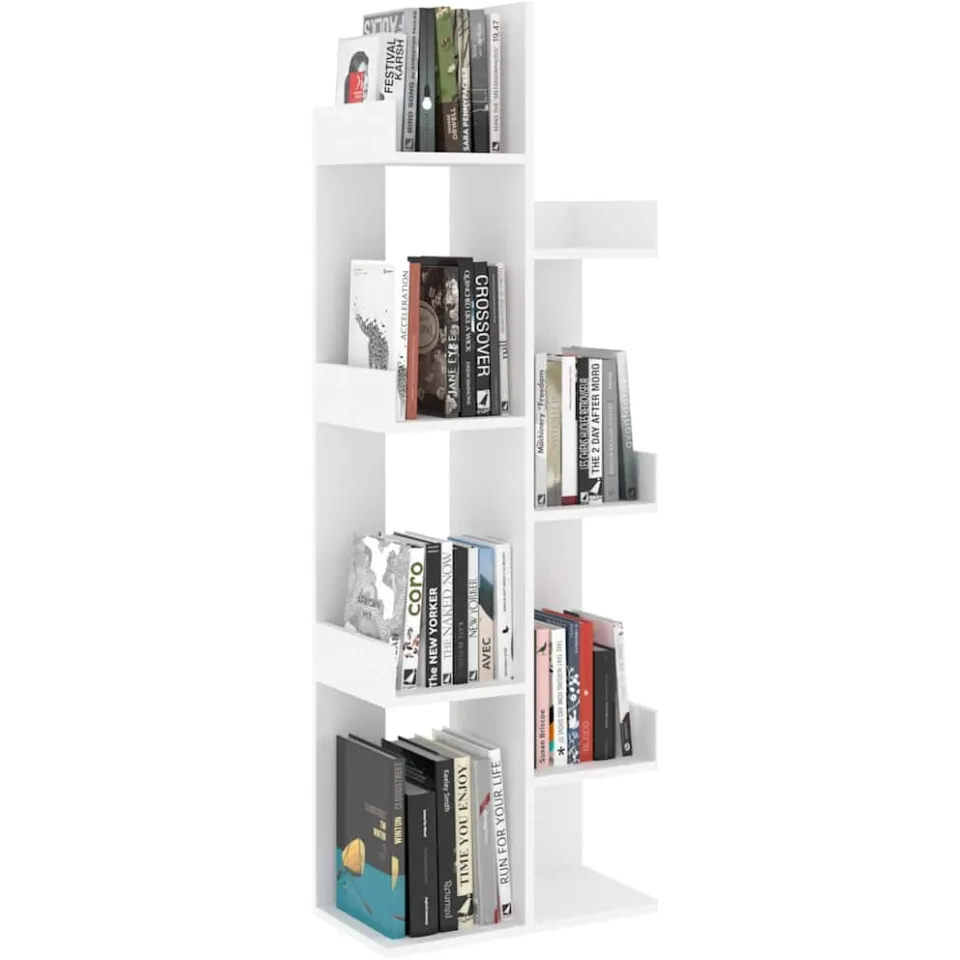 vidaXL Boekenkast 48x25,5x140 cm bewerkt hout wit, foto 3