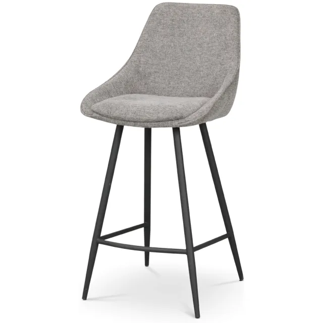 Rowico Home Sierra gestoffeerde barkruk grijs - 67 cm