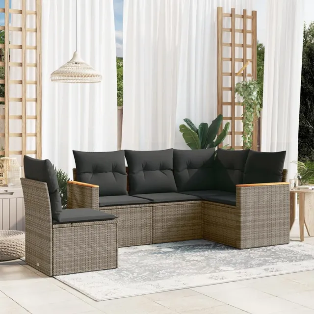 vidaXL Patio Sofa Set 5-zits Grey, foto 2