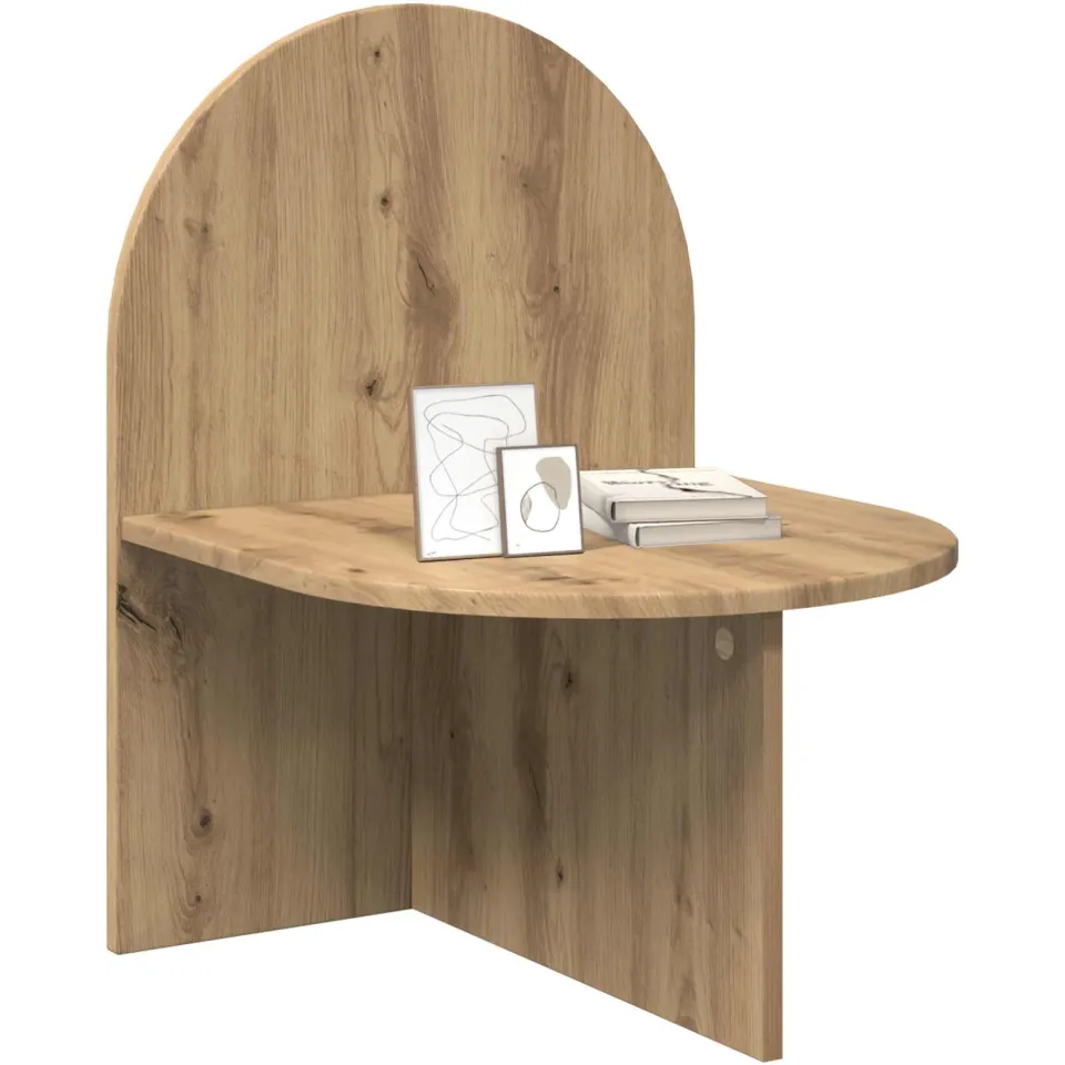 vidaXL Nachtkastje Artisanaal eiken 48 x 49 x 65 cm Geconstrueerd hout Bruin