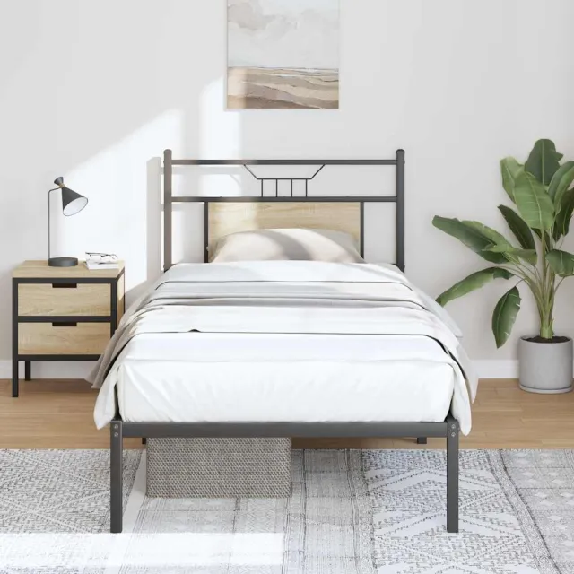 vidaXL Bedframe zonder matras hout sonoma eikenkleurig 90x190 cm