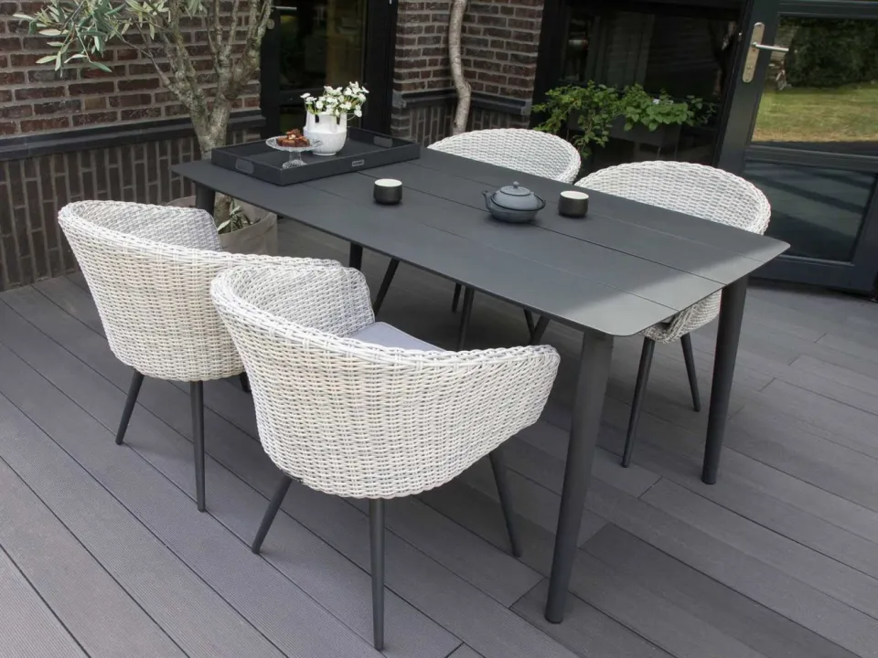 Manifesto Furniture Manifesto Sora dining tuintafel 160x90x74cm grijs, foto 3