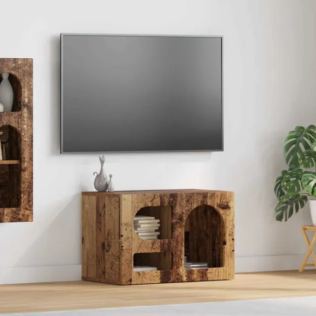 vidaXL TV-kast ELST 60 x 35 x 40 cm Oudhout Bewerkt hout Bruin
