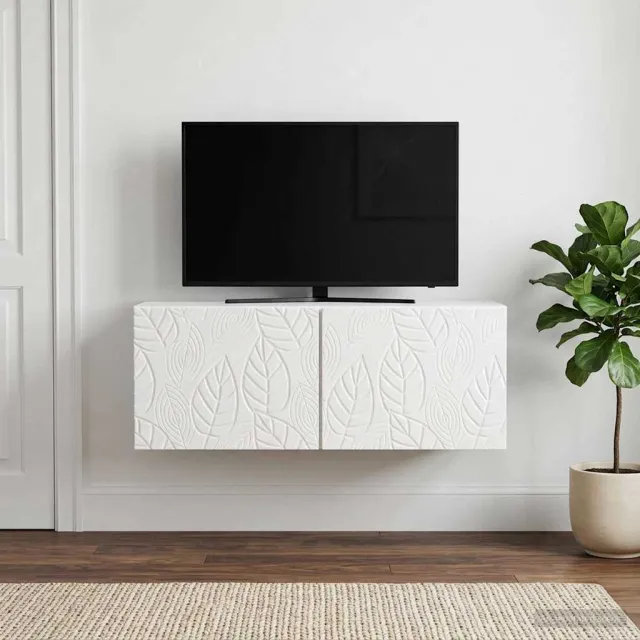 vidaXL Wandbeugel TV-kast 78,5 x 41 x 30 cm Hoogglans Wit Bewerkt hout, foto 2