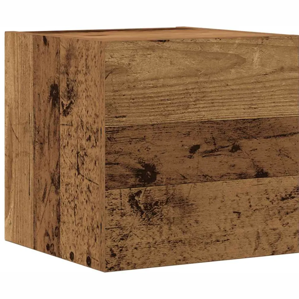 vidaXL 5-delig Tv-meubelset wandmontage bewerkt hout oud houtkleurig bruin, foto 3