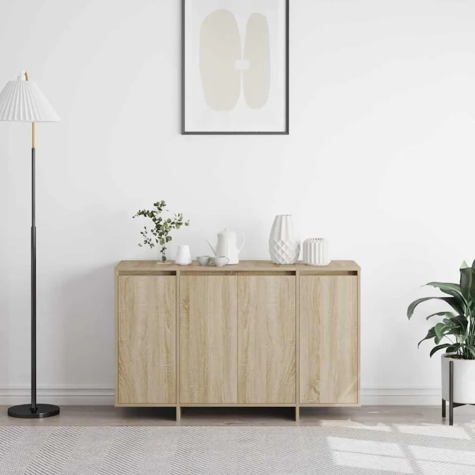 vidaXL Dressoir Sonoma Eiken 120 x 41 x 75 cm Bewerkt hout, foto 4