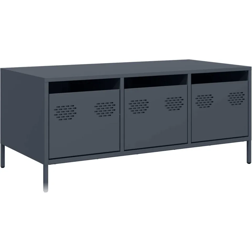 vidaXL Salontafel 101,5x50x43,5 cm koudgewalst staal antracietkleurig, foto 3