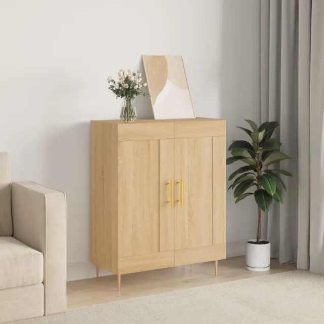 vidaXL Dressoir 69,5x34x90 cm bewerkt hout sonoma eikenkleurig, foto 2