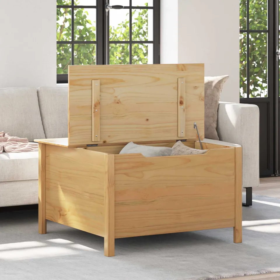 vidaXL Salontafel met lade HILL Honingbruin 79.5 x 79.5 x 49 cm bruin, foto 4