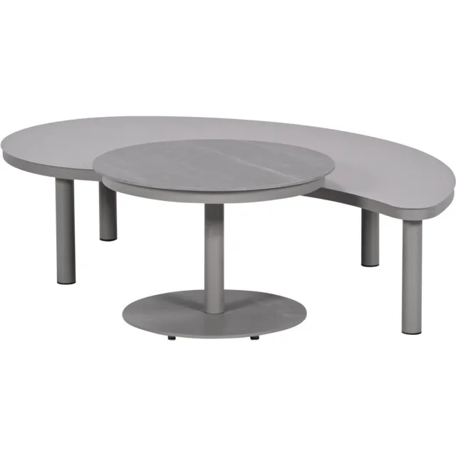 Garden Impressions Zante loungetafels set van 2 - taupe - cantostone Napoli sand
