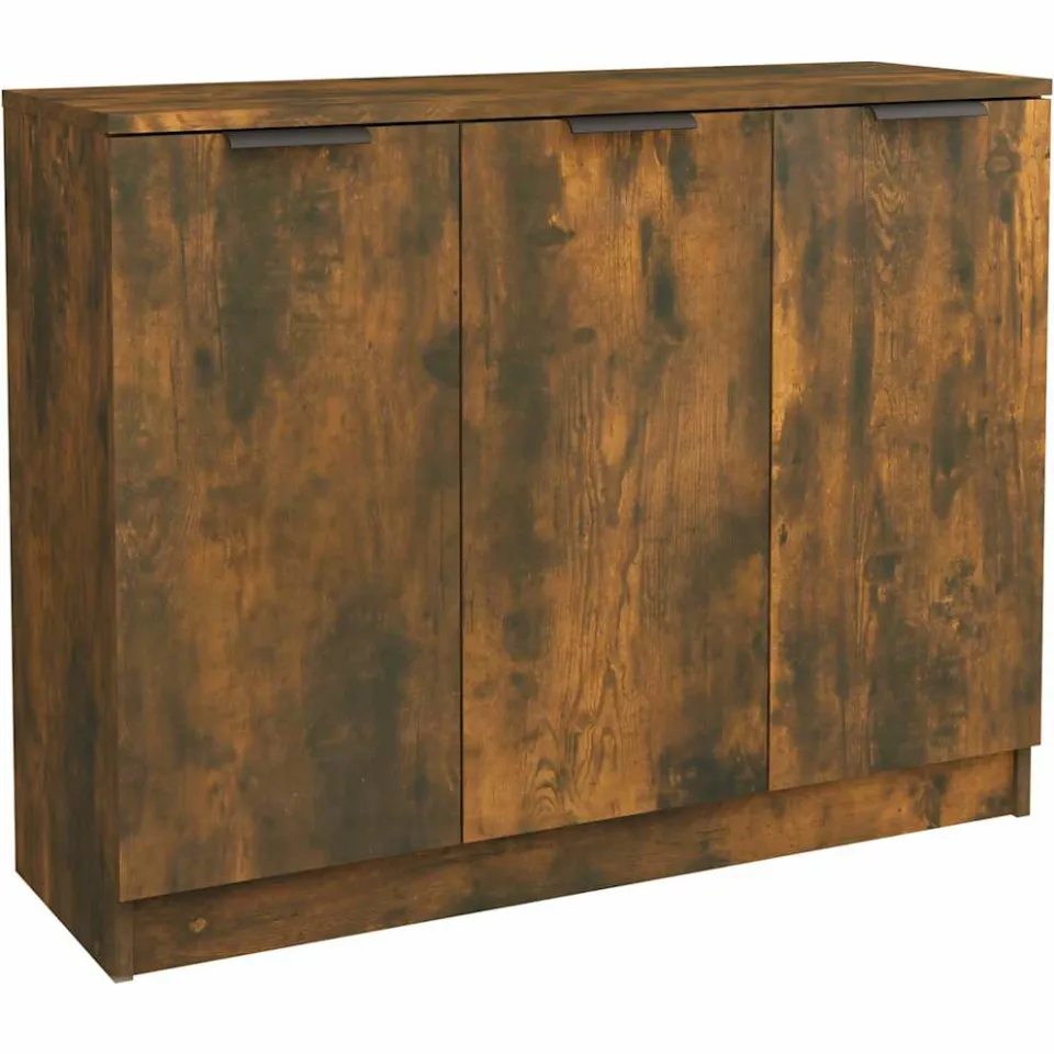 vidaXL Dressoir 90,5x30x70 cm bewerkt hout gerookt eikenkleurig Bruin