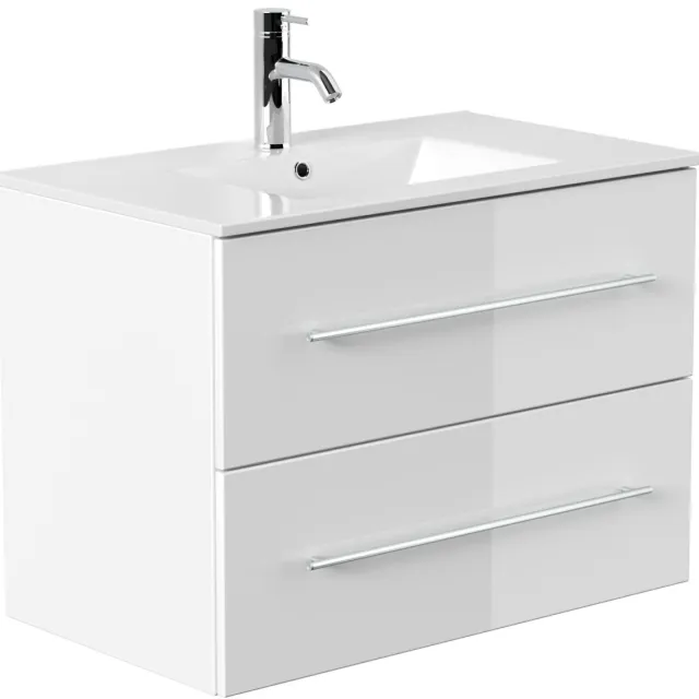 Wastafelkast Odin Wit 80 cm