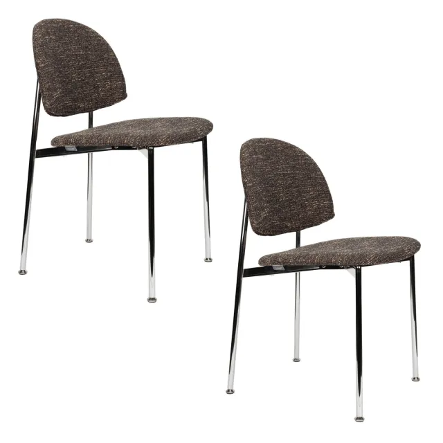 Zuiver Sunrise eetkamerstoelen - bruin (set van 2)