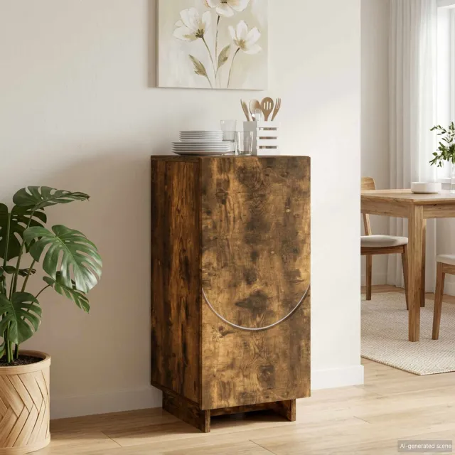 vidaXL Dressoir Gerookt eiken 33,5 x 34,5 x 75 cm Bewerkt hout Bruin