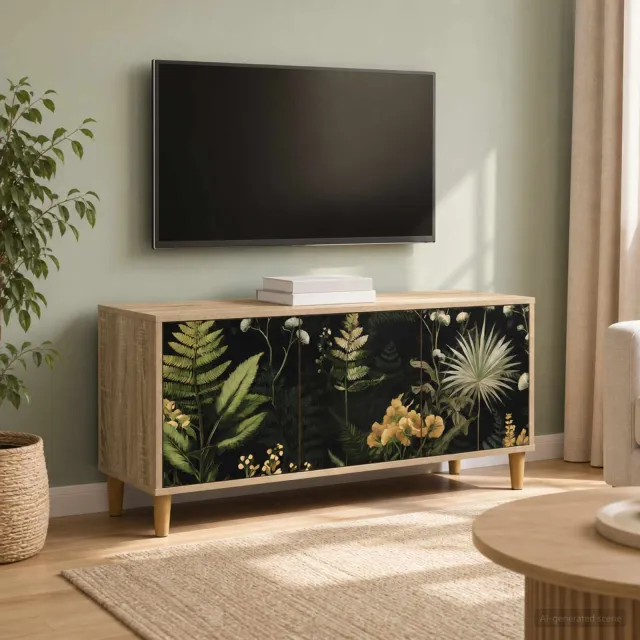 vidaXL Tv-meubel RHENEN 102 x 33 x 50 cm Sonoma Bewerkt hout bruin, foto 2