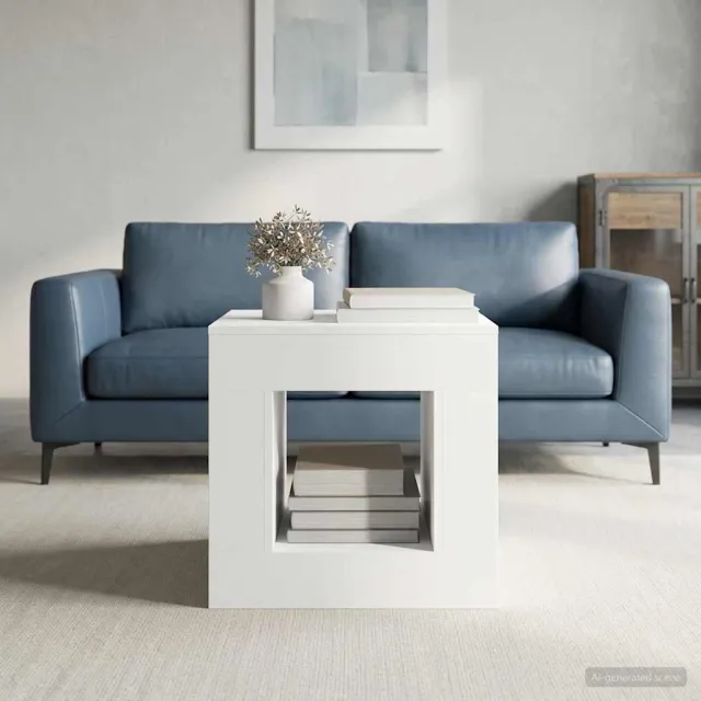 vidaXL Salontafel Wit 51.5 x 50 x 50 cm Bewerkt hout