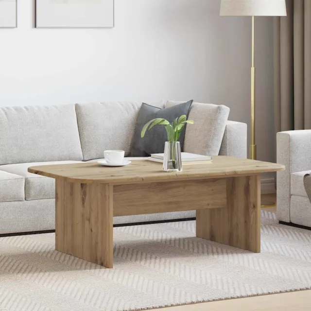 vidaXL Salontafel Artisan Eiken 93 x 53 x 33 cm Bewerkt hout Bruin