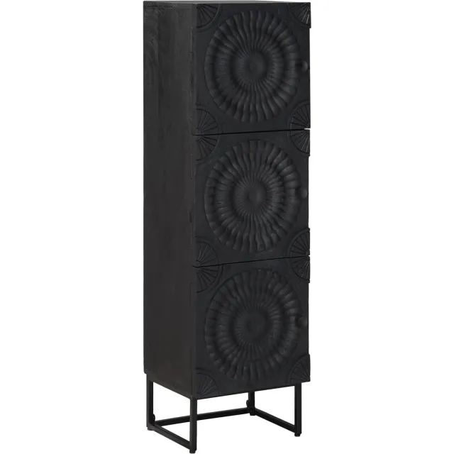 vidaXL Hoge kast Zwart 35 x 30 x 120 cm