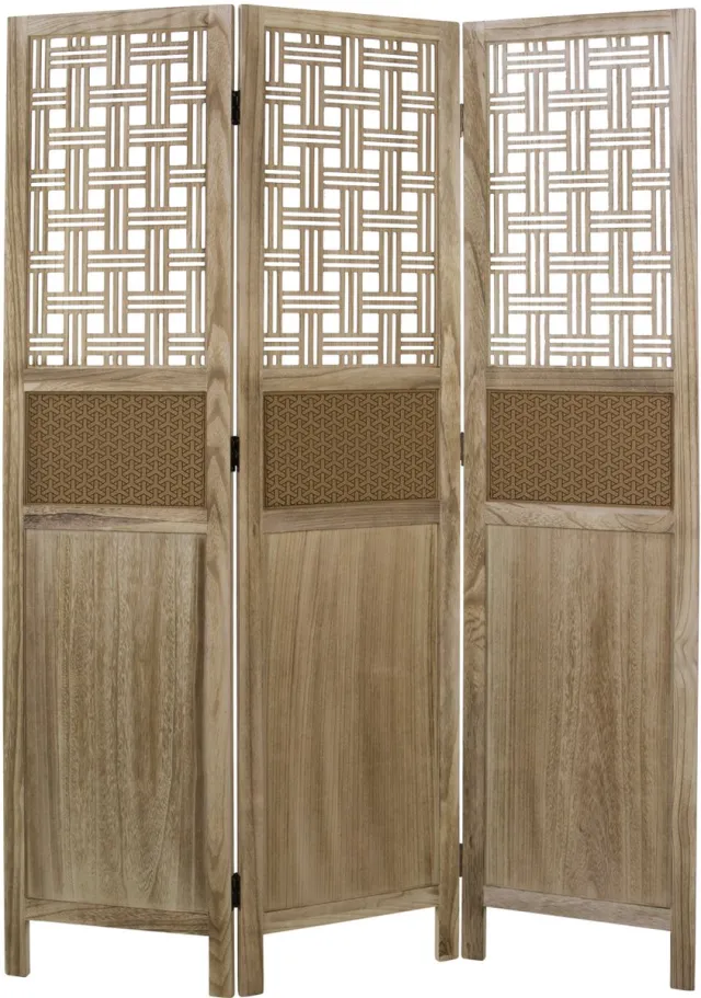 Homestyle4u Kamerscherm - 120x170 cm - 3-delig - bruin