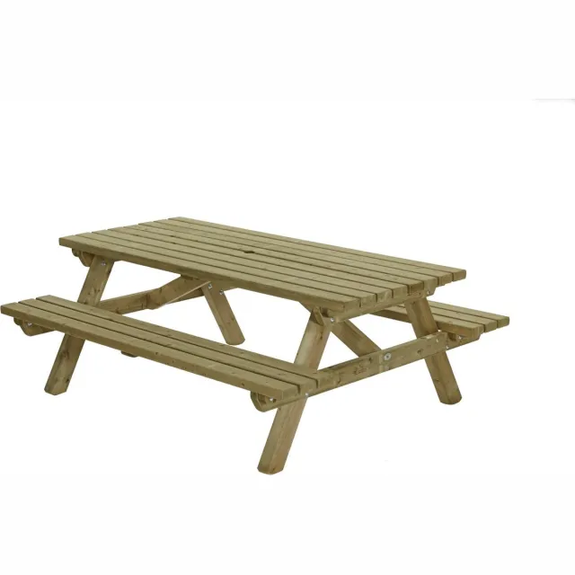 Talen Buitenmeubelen Talen picknicktafel - 200x160 cm Groen geïmpregneerd