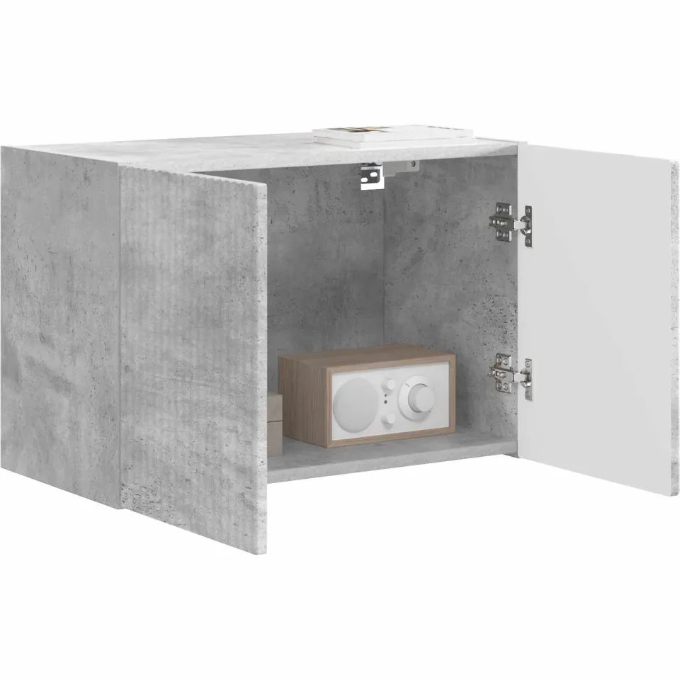 vidaXL TV-wandkast 59,5 x 31 x 40 cm Beton Grijs Bewerkt hout