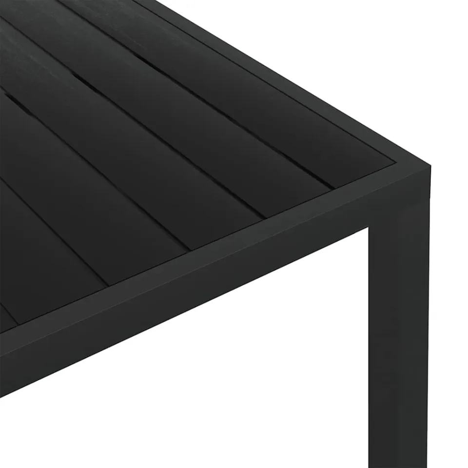 vidaXL Tuintafel 150x90x74 cm aluminium en HKC zwart, foto 4