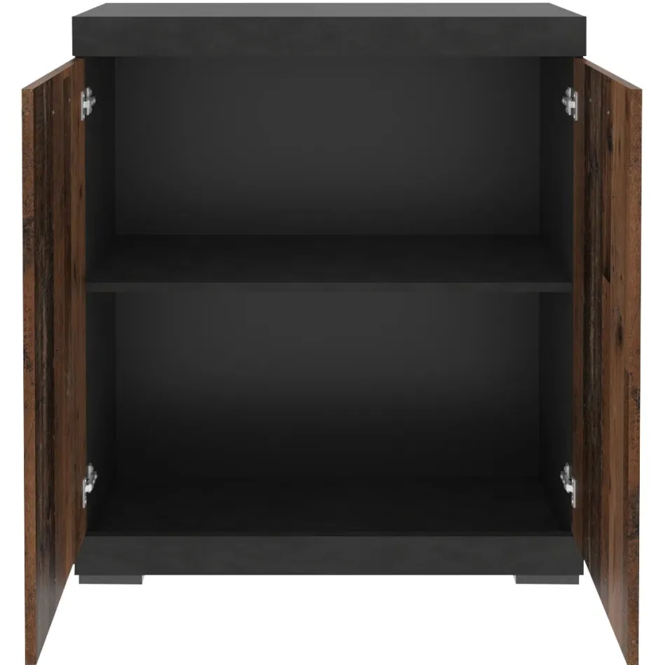 Opbergkast Hermes Vintage 80x35x90 cm - 1 bruin | grijs, foto 5