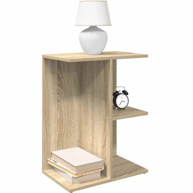 vidaXL Nachtkastjes 2 st 46,5x29x61 cm bewerkt hout sonoma eikenkleur Bruin