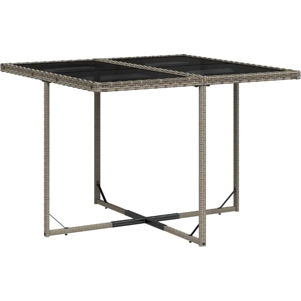 vidaXL 9-delige tuinset met kussens, grijs polyrotan, foto 4