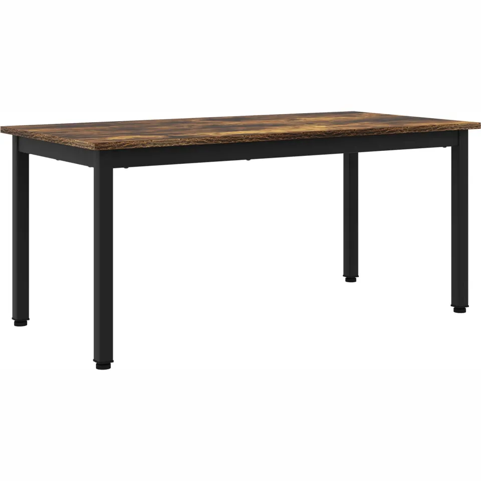 vidaXL Salontafel Rook Eik 100 x 50 x 45 cm Bewerkt hout grijs, foto 3