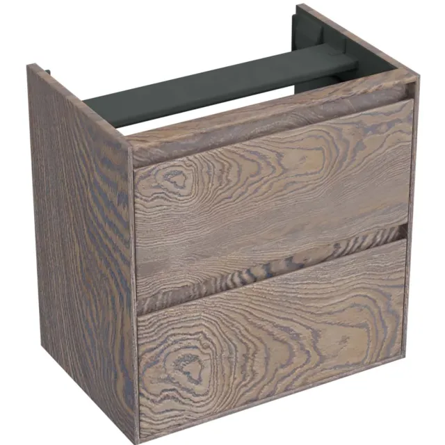 Forzalaqua Onderkast Forzalaqua Reno 59.5x39.5x60 Cm 2 La Softclose Eiken Silver Grey Bruin