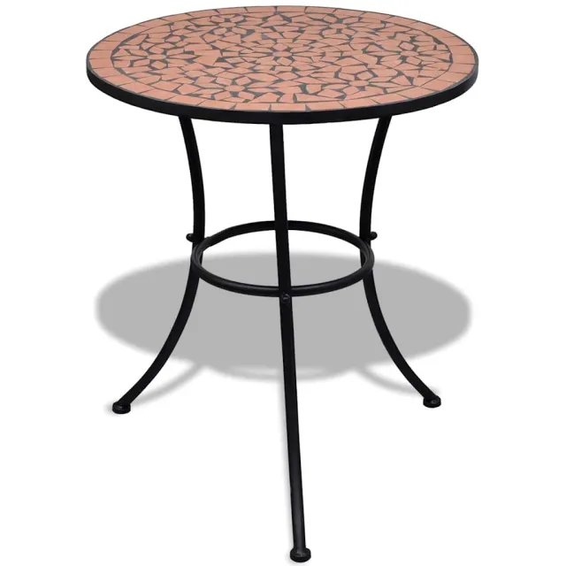 vidaXL Bistrotafel 60 cm mozaïek terracottakleurig Bruin
