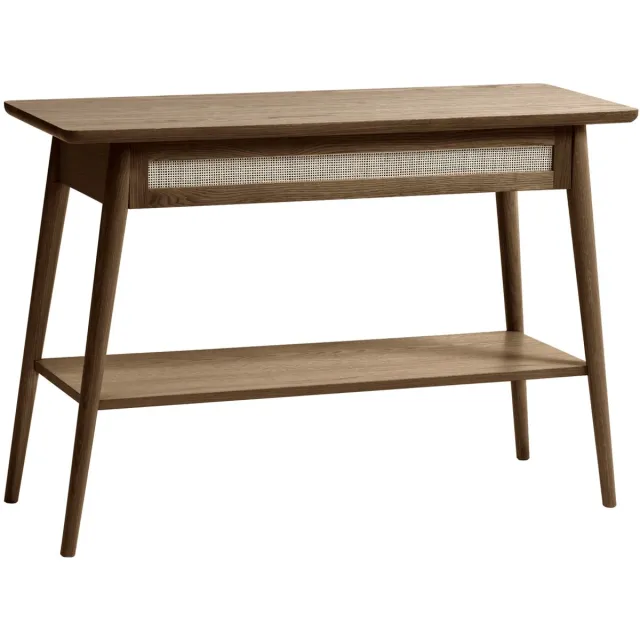 Giga Living Sidetable Barrali Smoked Eiken 110cm - Giga Living Donkerbruin
