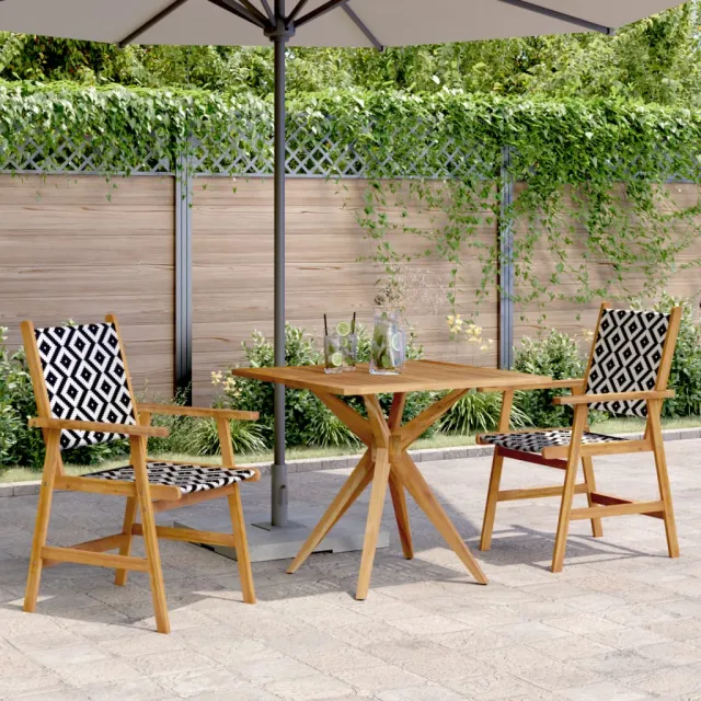 vidaXL 3-delige Tuinset massief acaciahout bruin, foto 2