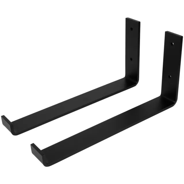 Wovar Plankdrager Zwart Industrieel 15 x 30 cm | Set 2 Stuks