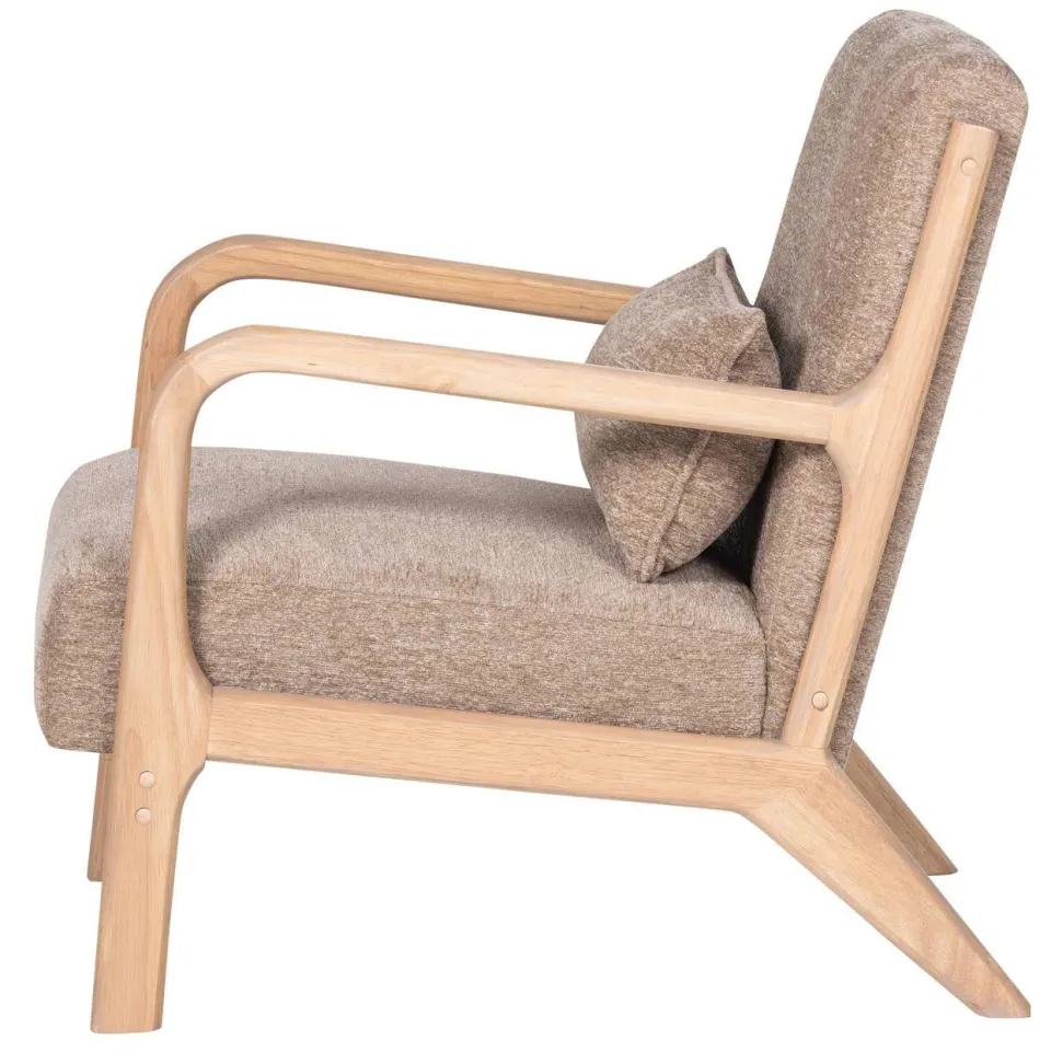 WOOOD Mark Fauteuil - Chenille - Zand - 75x67x82, foto 3