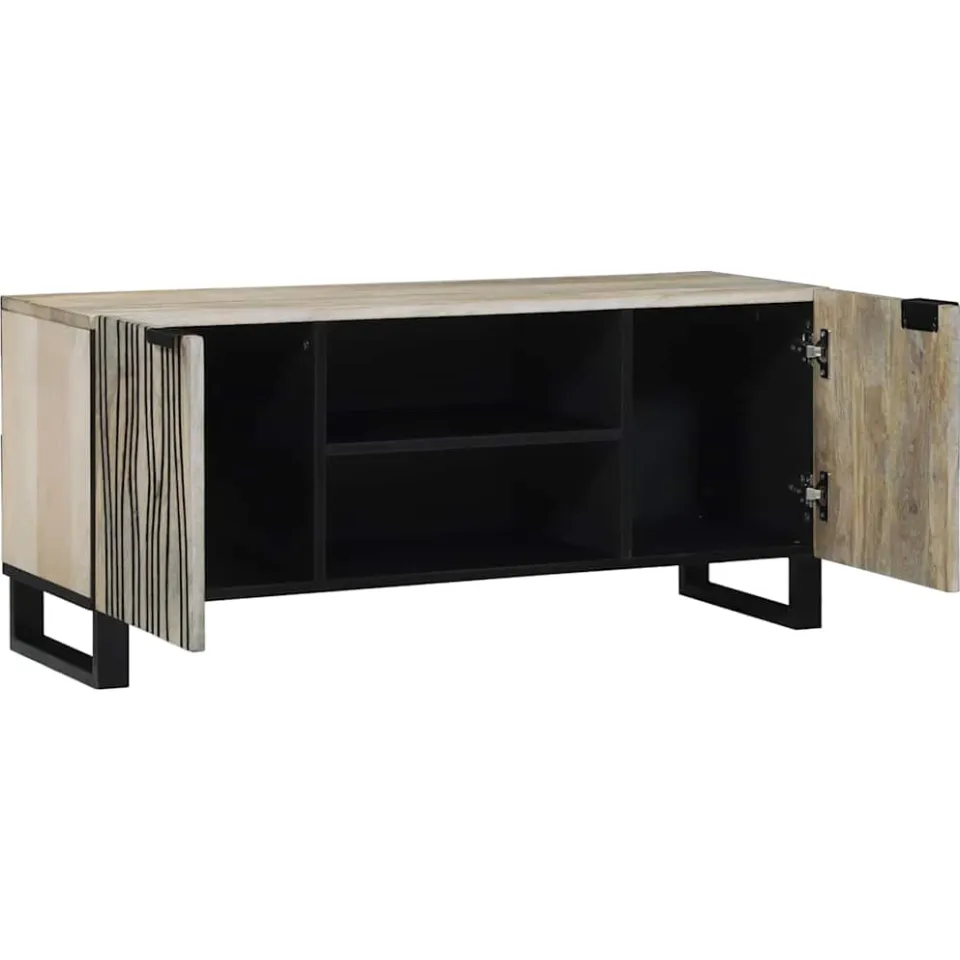 vidaXL TV Eenheden 105 x 33 x 46 cm Wit Bewerkt hout, foto 2