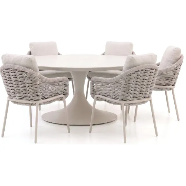 Suns Casto/Nova ø150cm dining tuinset 6-delig Bruin