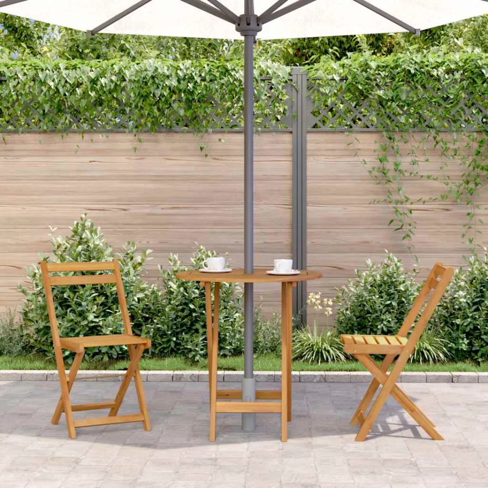 vidaXL Tuintafel inklapbaar 70 cm massief acaciahout bruin, foto 3
