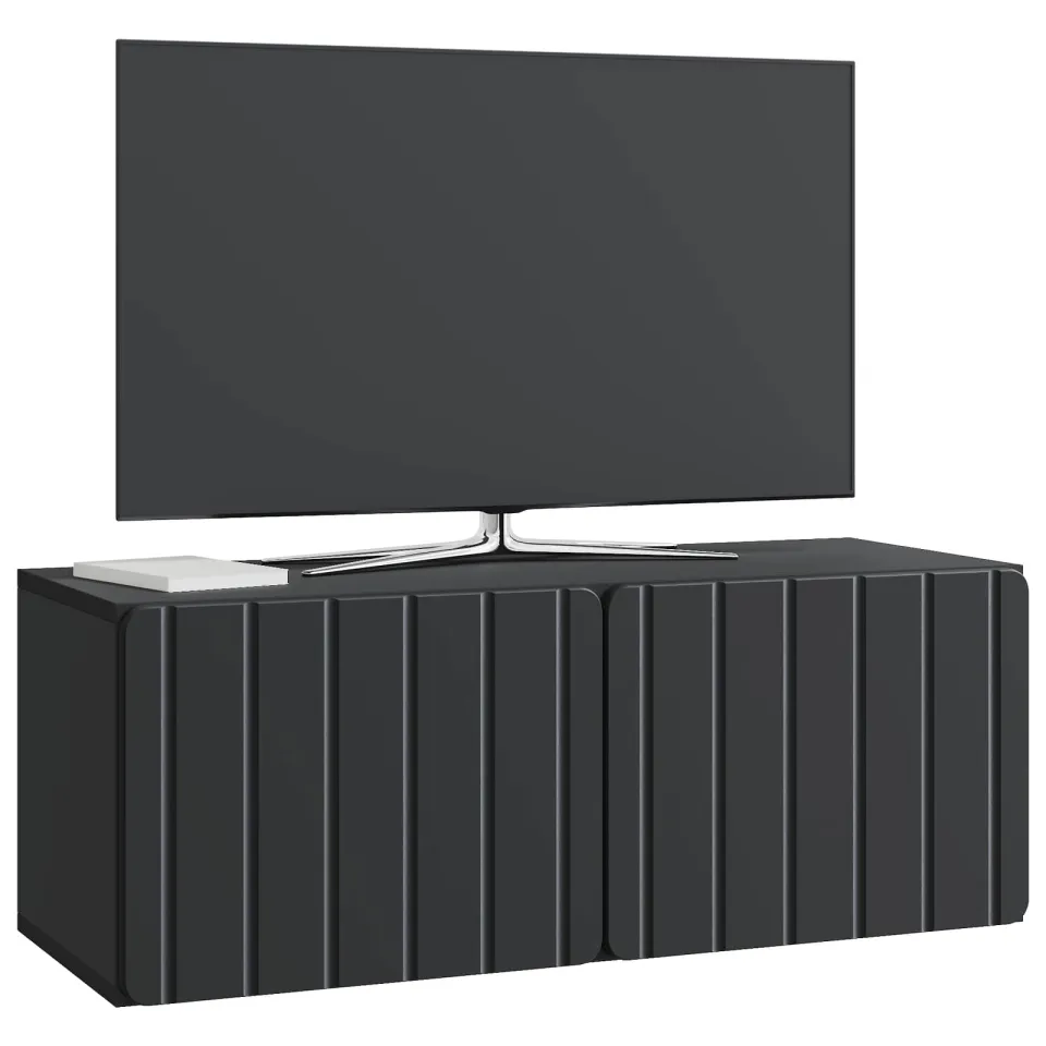 vidaXL Wandbeugel TV-kast 78,5 x 31 x 30 cm Zwart Bewerkt hout
