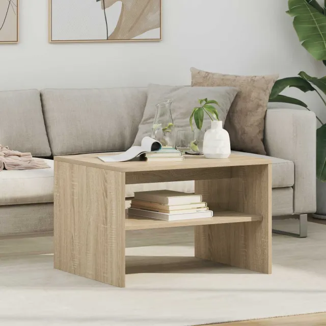 vidaXL Salontafel Sonoma Eiken 60 x 50 x 40 cm Bewerkt hout, foto 2