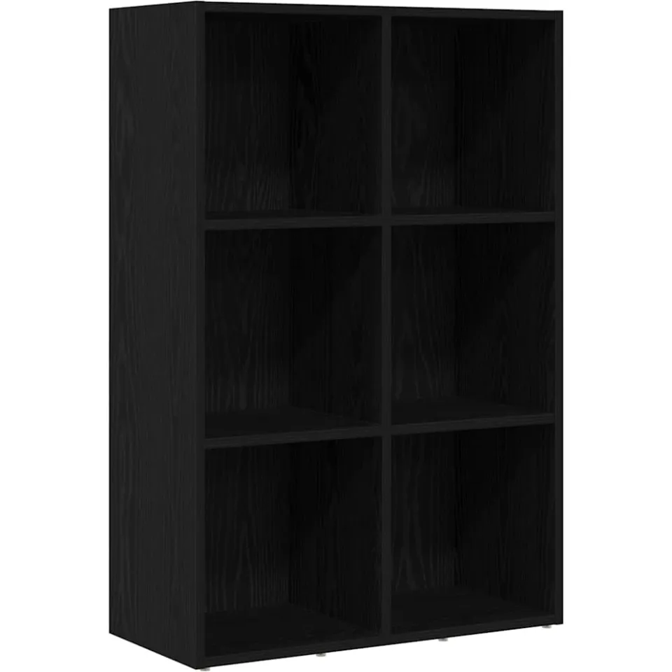 vidaXL Boekenkast Zwart Eiken 66x30x98 cm Engineered Wood, foto 3