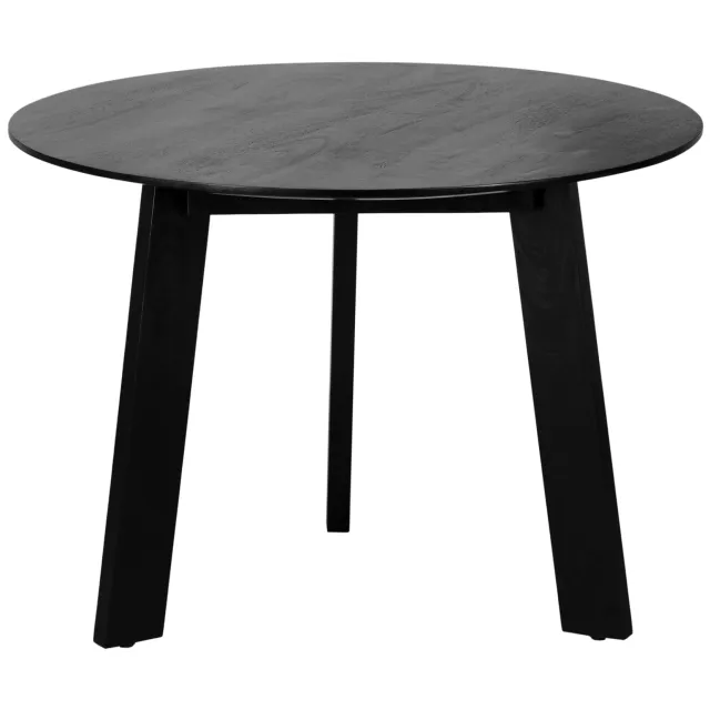 Lewis & Loft Eettafel Lien - FSC-gecertificeerd mangohout - Rond - ø105 cm - Zwart