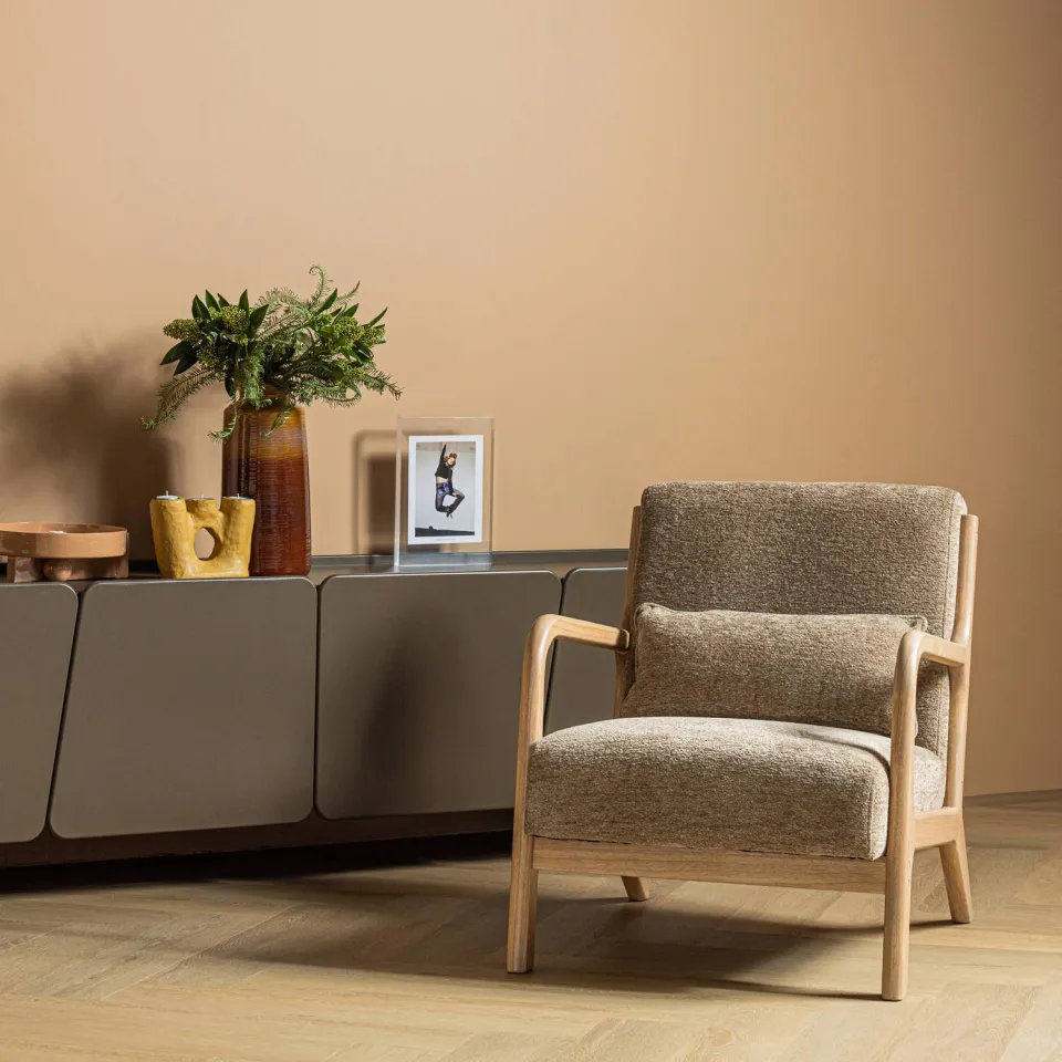 WOOOD Mark Fauteuil - Chenille - Zand - 75x67x82, foto 4