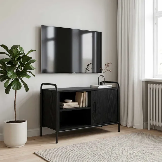 vidaXL Tv-meubel 67,5 x 33 x 50 cm Zwart eiken, foto 2