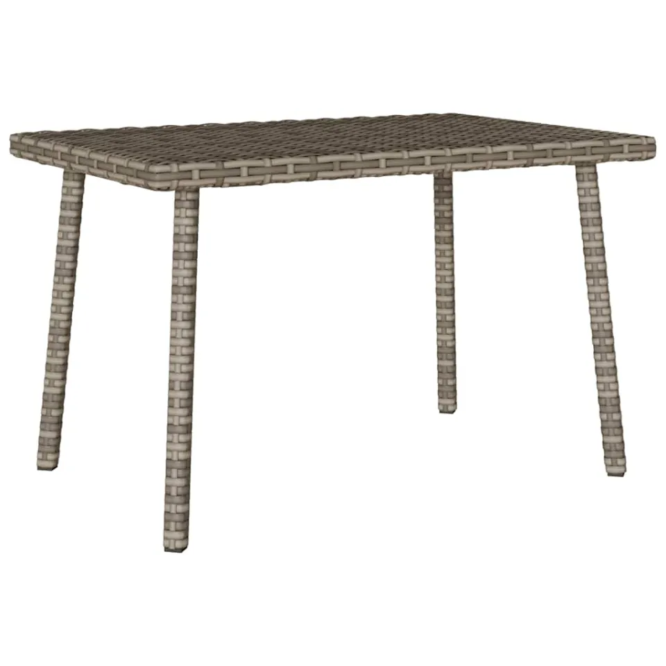 vidaXL Tuin salontafel rechthoekig 60x40x37 cm poly rattan grijs, foto 4